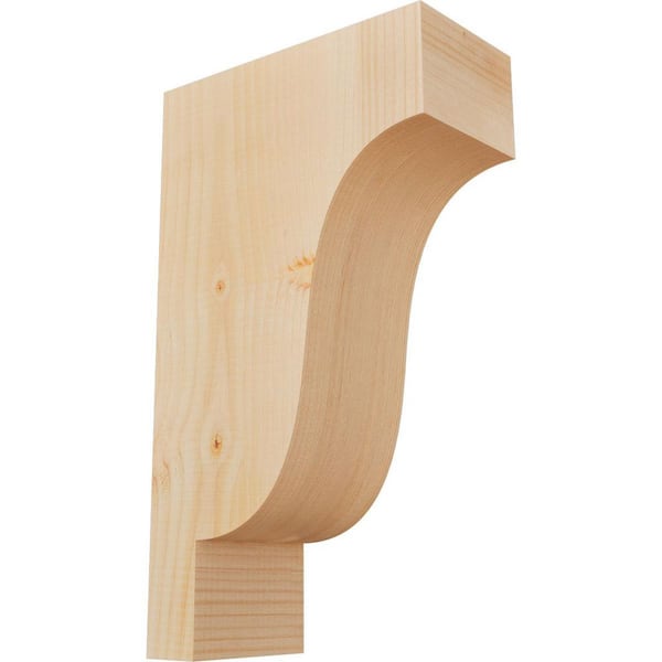 Ekena Millwork 5-1/2 in. x 12 in. x 20 in. Douglas Fir Newport Smooth Corbel