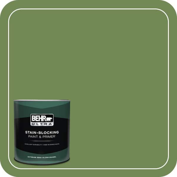 BEHR ULTRA 1 qt. #M370-6 Snip of Parsley Semi-Gloss Enamel Exterior Paint & Primer