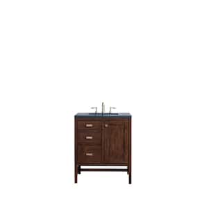 Addison 30 in. W x 23.5 in. D x 35.5 in. H Single Vanity in Mid Century Acacia with Quartz Top in Charcoal Soapstone