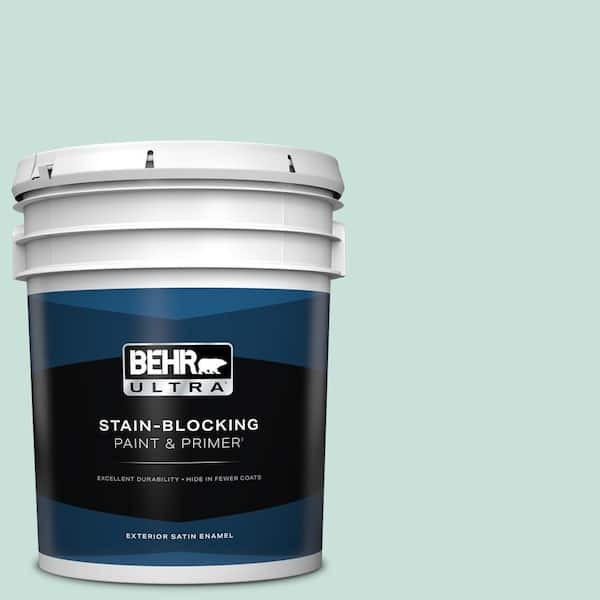 BEHR ULTRA 5 gal. #M440-1 Rio Sky Satin Enamel Exterior Paint & Primer