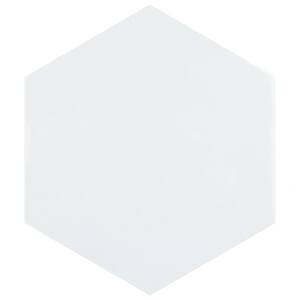 Hexatile Glossy Blanco 7 in. x 8 in. Porcelain Wall Tile (7.5 sq. ft./Case)