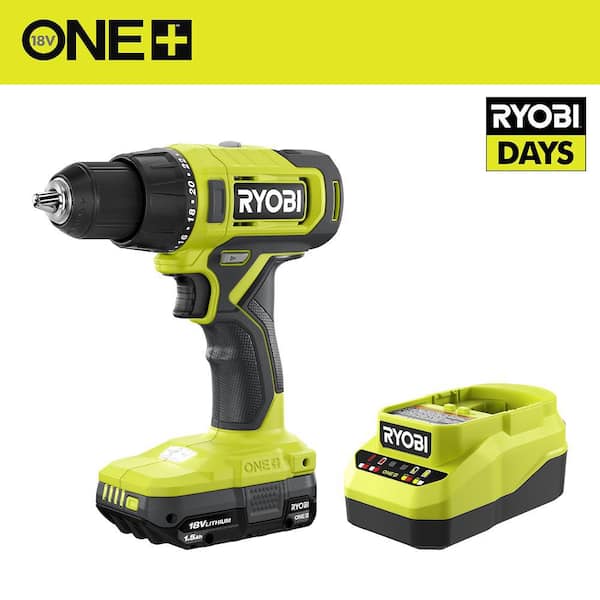ONE+ 18V Cordless 1/2 in. Drill/Driver Kit with (1) 1.5 Ah Battery and Charger