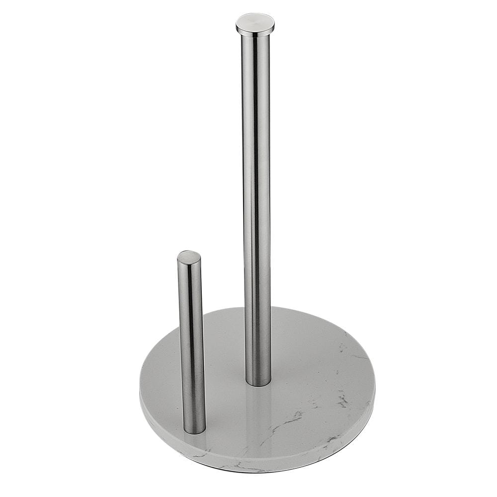 Stainless Steel Kitchen Paper Towel Holder Stand in Matte Black with Weighted Natural Marble Base price history on PriceWatchPro