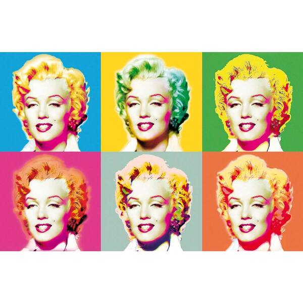 Ideal Decor 45 in. x 69 in. Visions of Marilyn Wall Mural