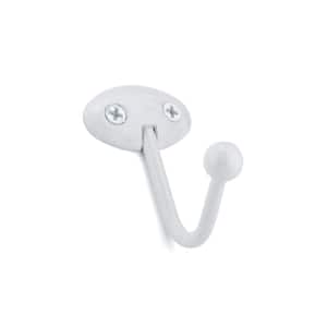 2-1/2 in. (63 mm) White Utility Wall Mount Hook (2-Pack)