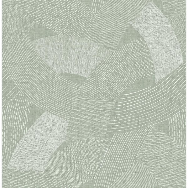 A-Street Prints Tania Moss Green Woven Abstract Wallpaper Sample