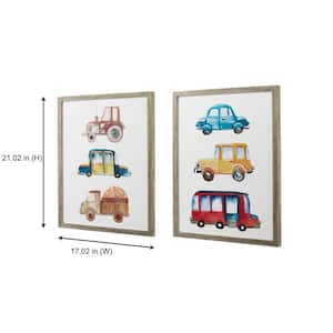 Transportation Framed Wall Art (Set of 2) (17 in. W x 21 in. H)