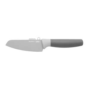 Leo 4.25 in. Gray Stainless Steel Vegetable Knife with Zester