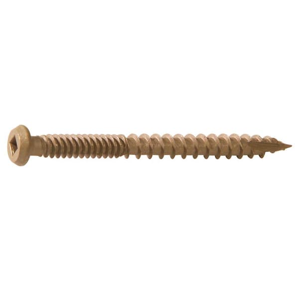 Grip-Rite #9 x 2-1/2 in. Coarse Brown Polymer-Plated Steel Star-Drive Composite Deck Screws (1 lb. Pack)