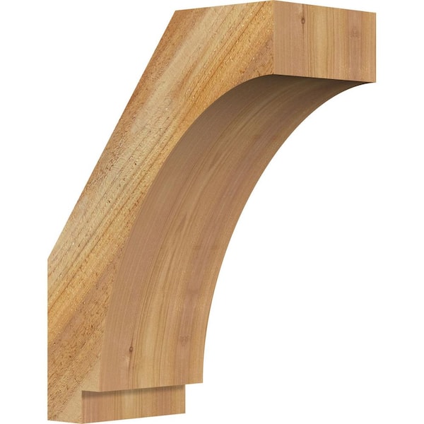 Ekena Millwork 6"W x 12"D x 16"H Imperial Rough Sawn Knee Brace, Western Red Cedar
