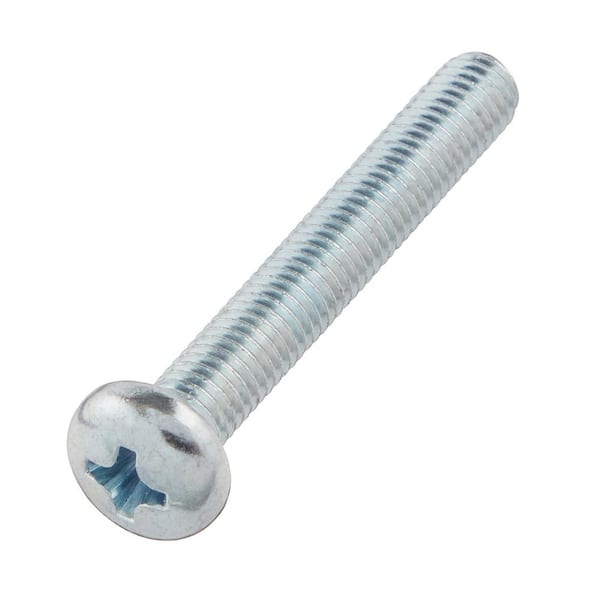 Everbilt M5-0.8x35mm Zinc Pan Head Phillips Drive Machine Screw 2-Pieces