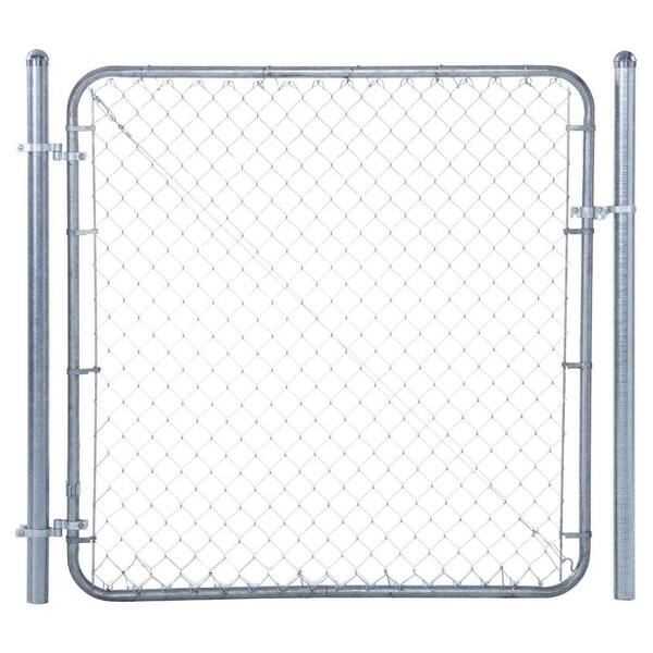 Fit Right 6 Ft W X 5 Ft H Galvanized Metal Adjustable Single Walk Through Chain Link Fence Gate Cl 013620 The Home Depot Fit Right 6 Ft W X 5 Ft H Galvanized Metal Adjustable Single Walk Through Chain Link Fence Gate Cl 013620 The Home Depot
