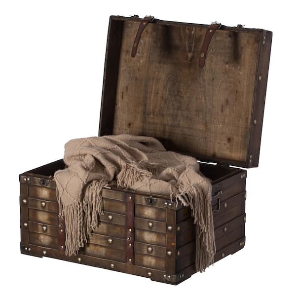 Vintiquewise 11.5 in. x 15 in. x 19 in. Wooden Large Brown