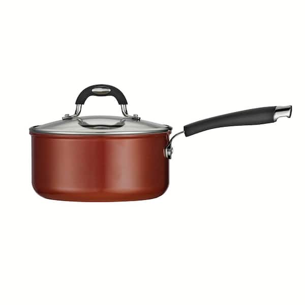 Tramontina - Gourmet Enameled Cast Iron 2.5-Quart Covered Sauce Pan - Gradated Red