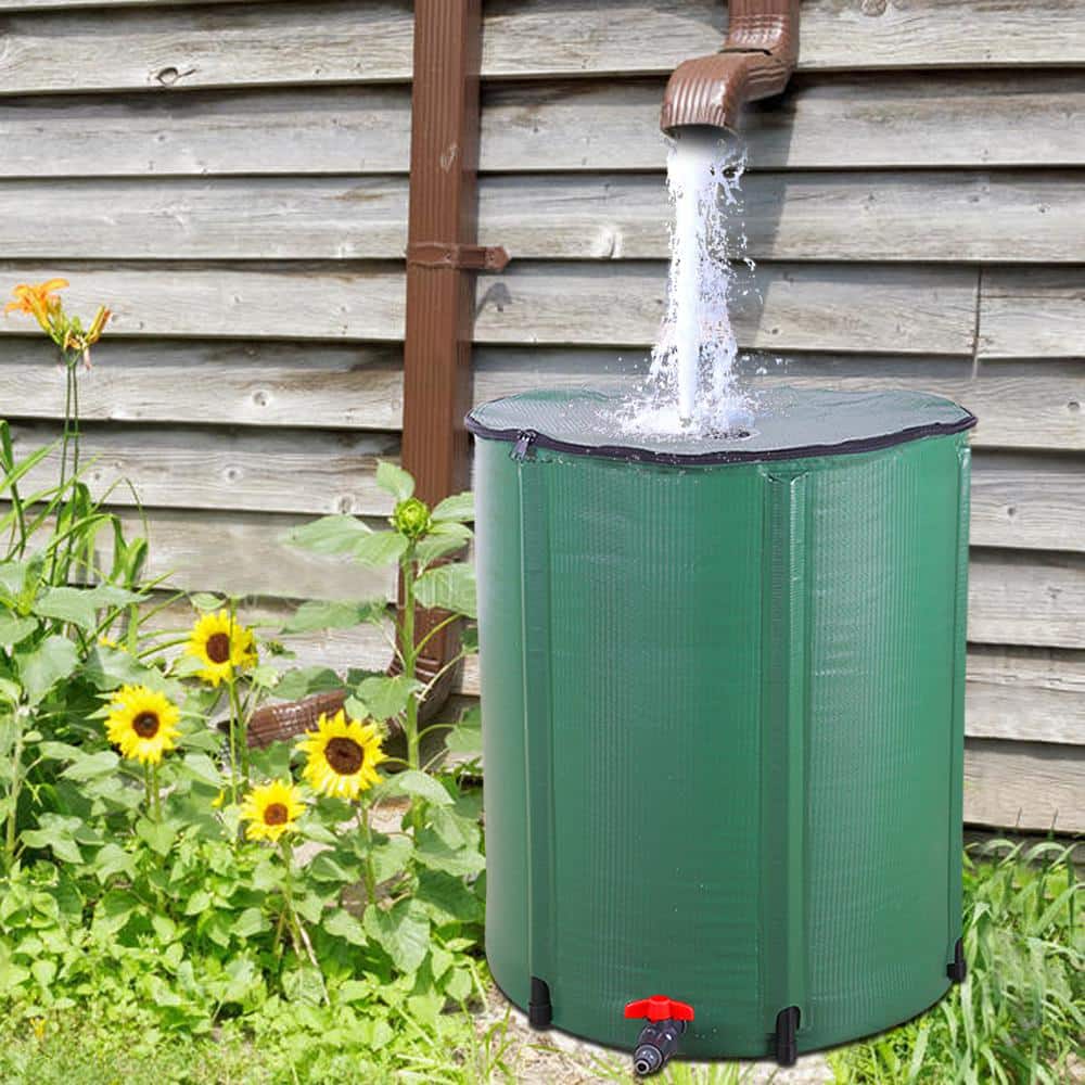 50 Gallon Green PVC Foldable Rainwater Barrel