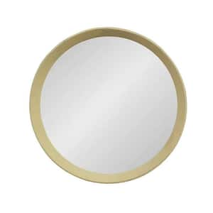 19.8 in. W x 19.7 in. H Wood Cream Vanity Mirror