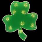 14 in. Lighted St. Patrick's Day Irish Shamrock Window Silhouette Decoration