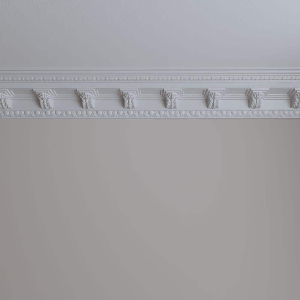 Attica Acanthus Leaf White Polyurethane Crown Moulding