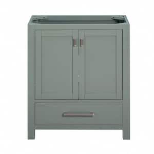 Modero 30 in. Bath Vanity Cabinet without Top in Smoke Green Assembled