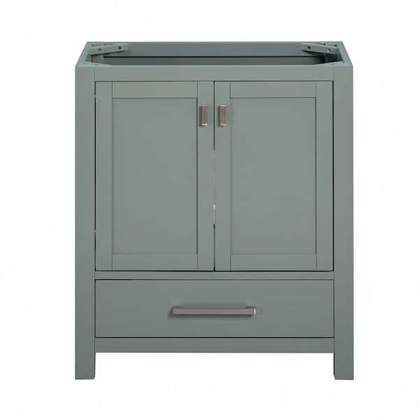 Modero 30 in. Bath Vanity Cabinet without Top in Smoke Green Assembled