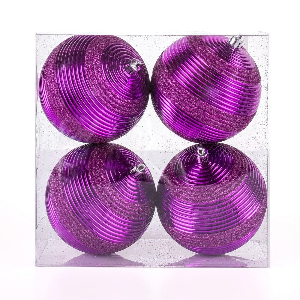 4-Piece Shatterproof Swirling Purple Ornaments price history on PriceWatchPro