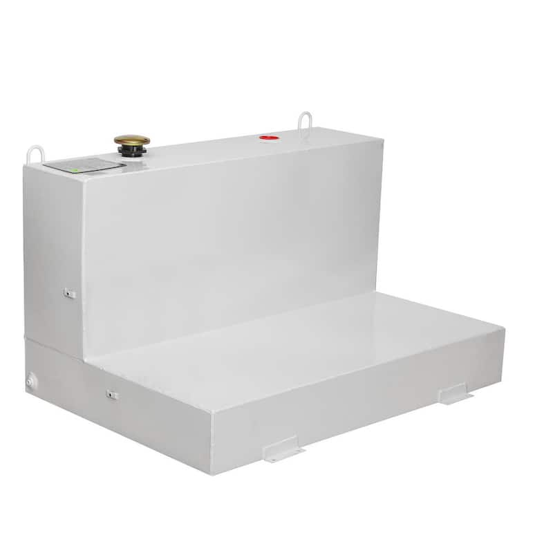 Jobox Low-Profile L-Shaped Steel Liquid Transfer Tank in White