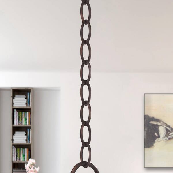 thumbnail image 2 of PATIKIL 1 Ft Light Fixture Chain, 4 Set Lighting Chain Metal Looping Link With Quick Link Screw Lock Connectors Up To 110 Lbs For Pendant Lights Chandeliers Swag Lights, Black 2 of 12