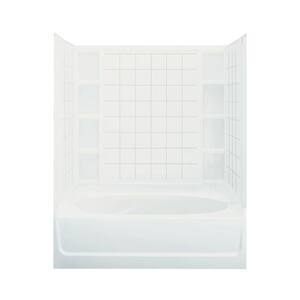 Ensemble 36 in. x 60 in. x 72 in. Standard Fit Shower Kit in White