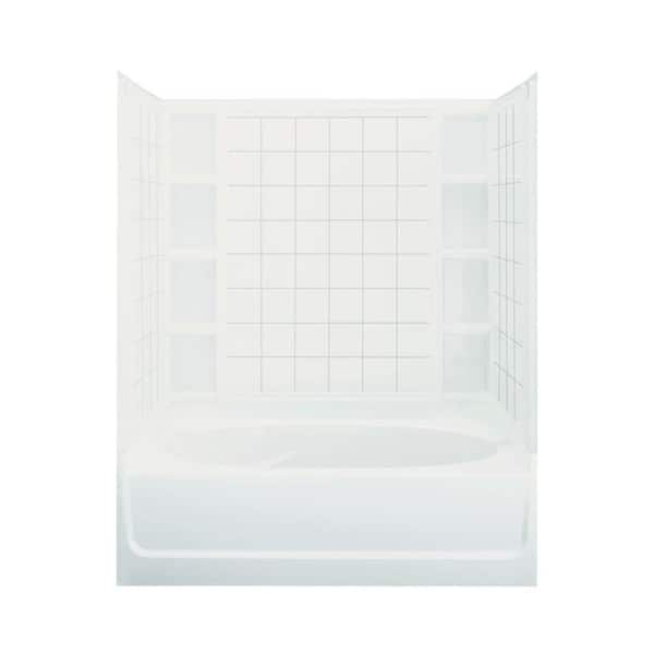 STERLING Ensemble 36 in. x 60 in. x 72 in. Standard Fit Shower Kit in White