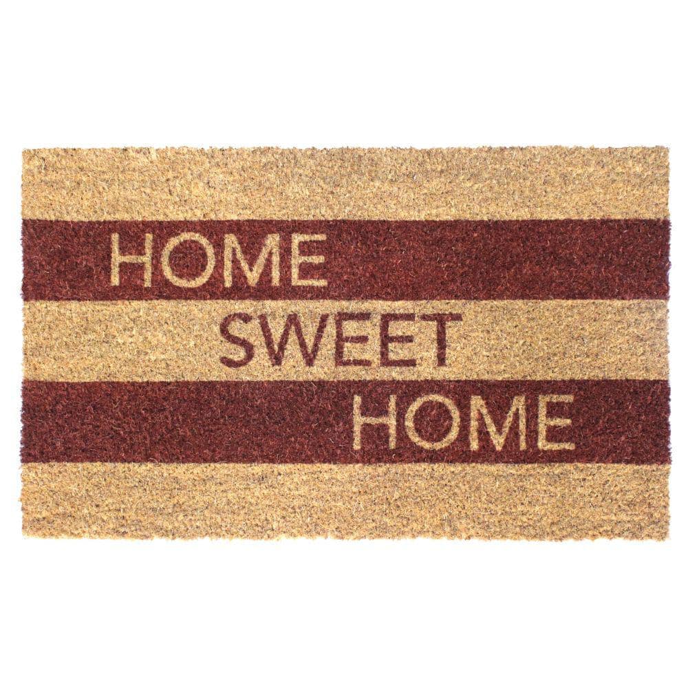 Northlight Natural Coir Rectangular Home Sweet Home Doormat 16 x 48