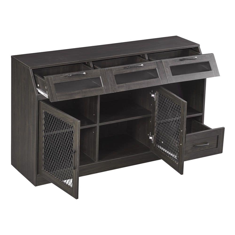 54 in. W x 15.7 in. D x 31.5 in. H Espresso Particle Board Ready to Assem