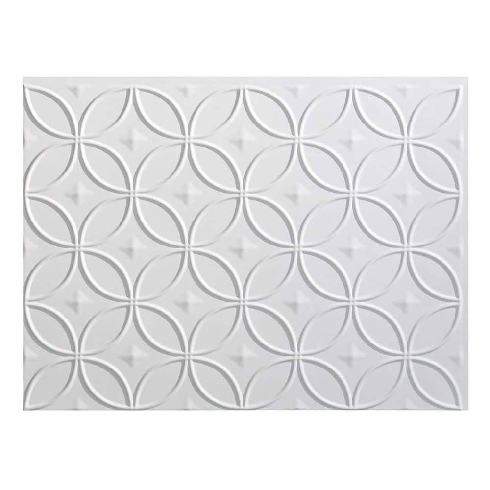 Matte White Vinyl Decorative Backsplash Kit 15 sq ft