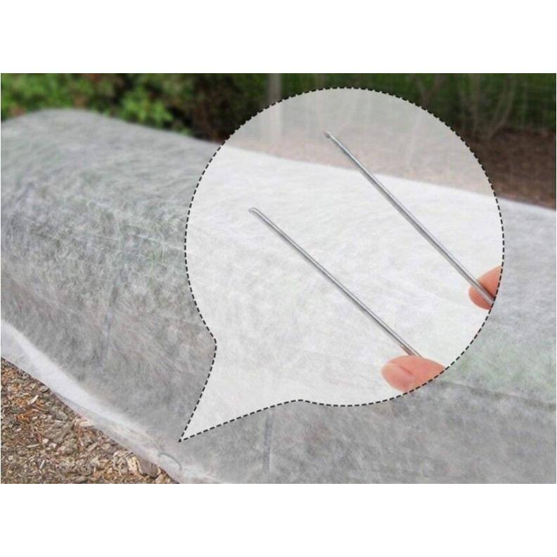 6-Inch Silver Galvanized Steel Heavy Duty Landscape Staples (100-Pack)