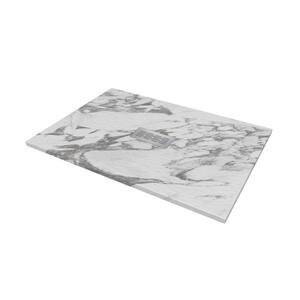 48 in. L x 34 in. W x 1.125 in. H Solid Composite Stone Shower Pan Base with Center Drain in Carrara Slate