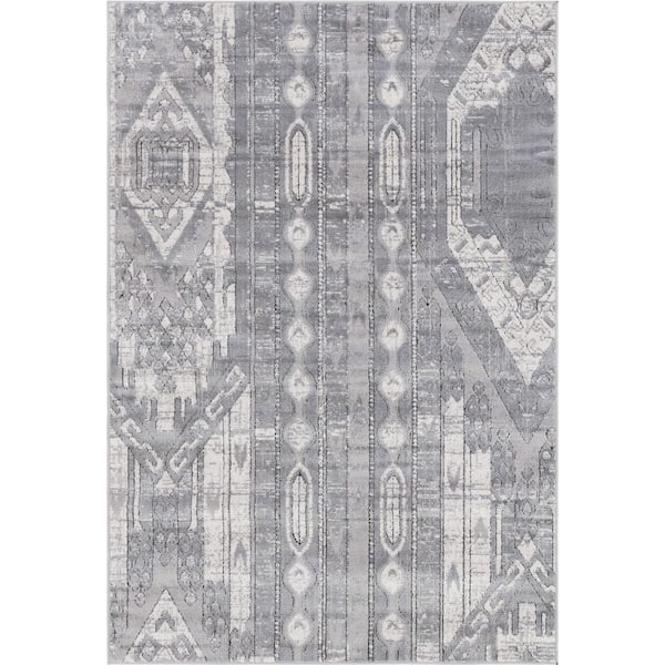 Unique Loom Portland Orford Gray 4 ft. x 6 ft. Area Rug