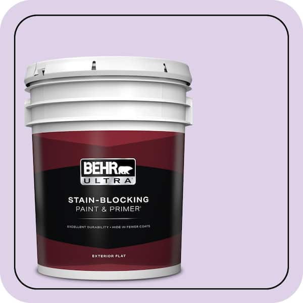 BEHR ULTRA 5 gal. #P570-1 Teary Eyed Flat Exterior Paint & Primer