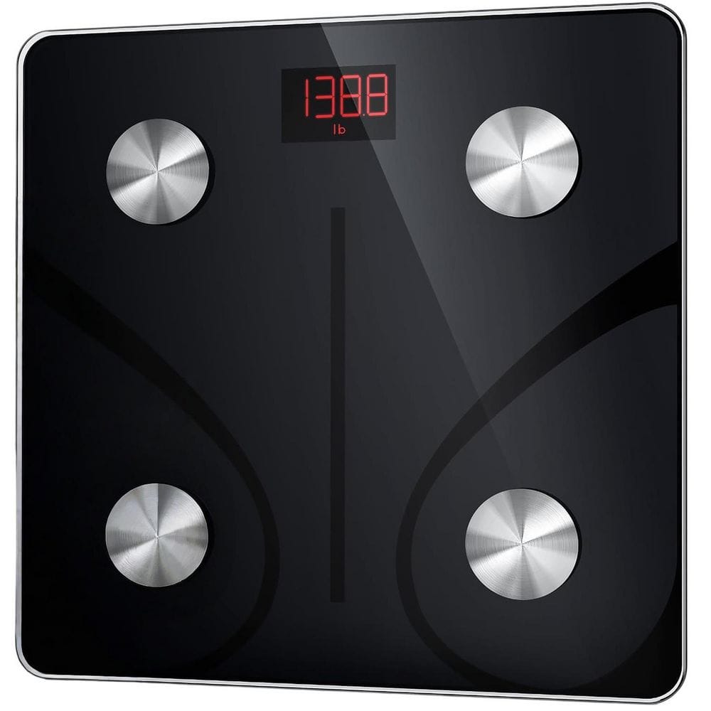 1-Piece 400 lb. Smart Scale for Body Weight, Digital Bathroom Scale BMI Weighing Bluetooth Body Fat Scale in Black price history on PriceWatchPro