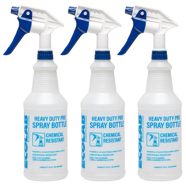 HARRIS Chemically Resistant Professional Empty Spray Bottles, 32oz  (3-Pack), for Cleaning Solutions and Water