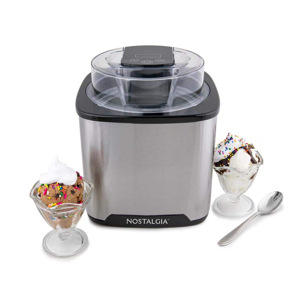 Nostalgia 2-Quart Stainless Steel Digital Ice Cream Maker