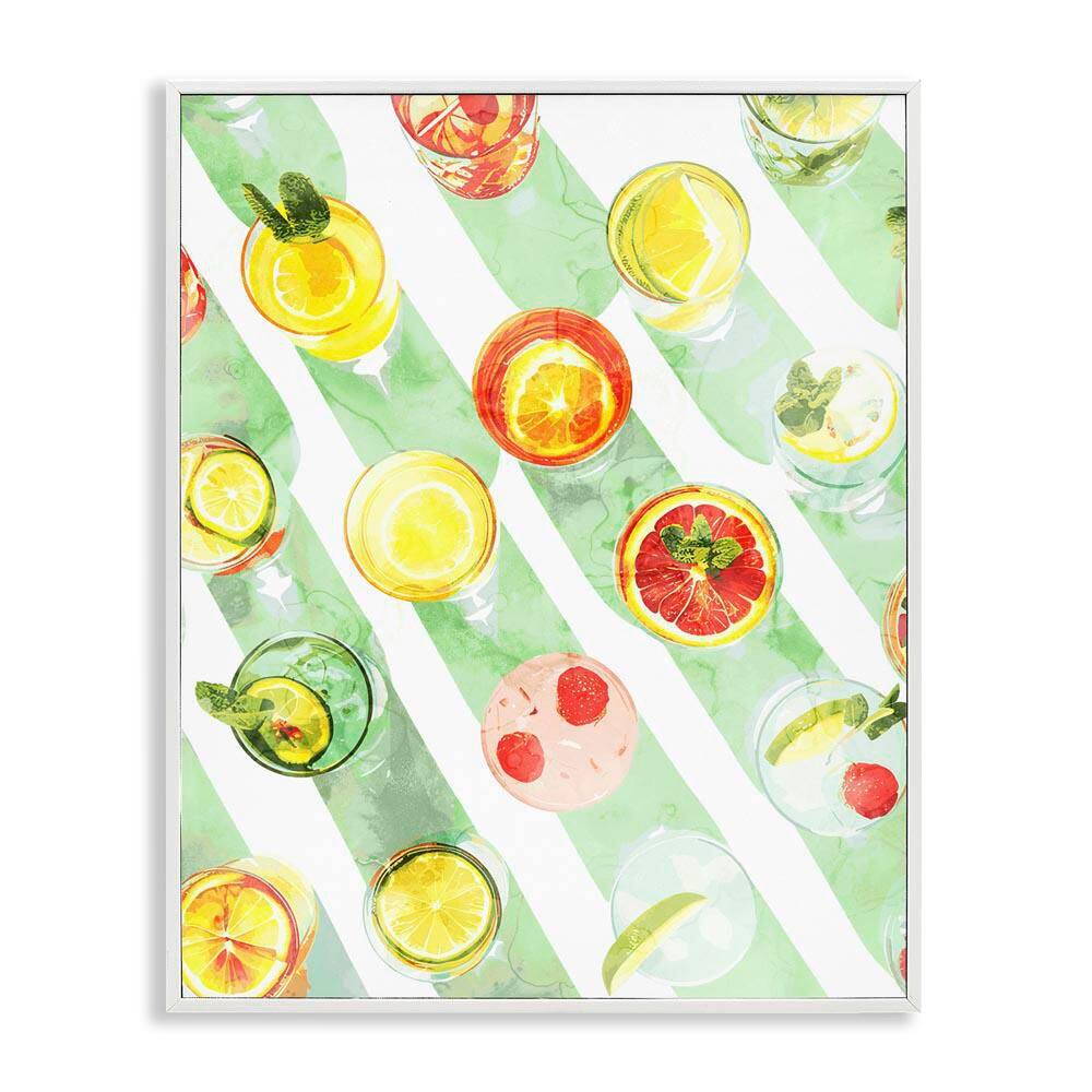 Various Cocktails Aerial View by Daphne Polselli White Framed Food Giclee Art Print 20 in. x 16 in. price history on PriceWatchPro