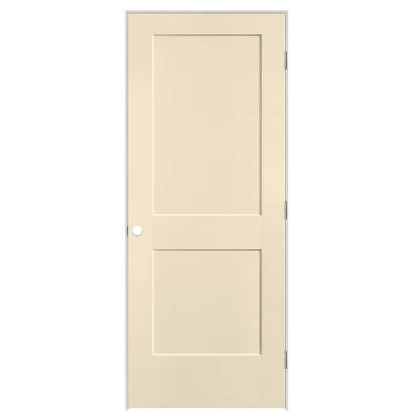 Masonite 32 in. x 80 in. 2-Panel Logan Left-Hand Hollow Core Golden Haystack Molded Composite Single Prehung Interior Door