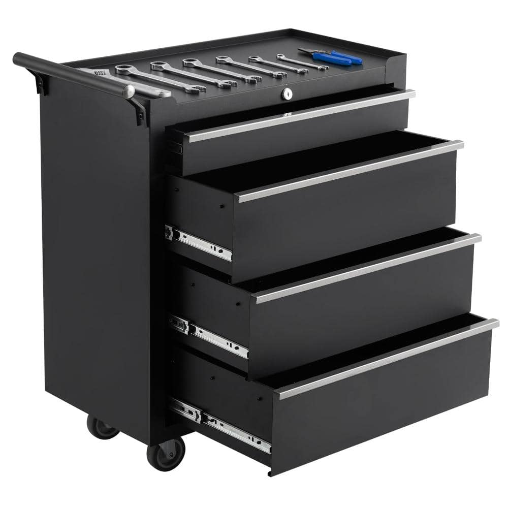 4-Drawer Rolling Tool Chest, Locking System, Drawer Liners, Lockable Wheels, Garage/Workshop, Black price history on PriceWatchPro