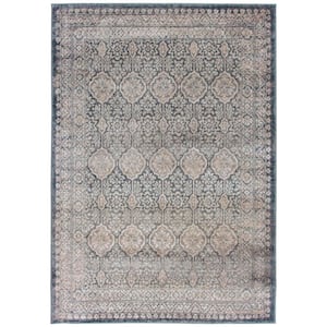 Home Decorators Collection Morrow 2 ft. x 7 ft. Light Blue/Light