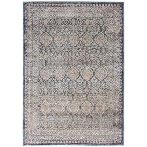 5 ft. x 7 ft. Light Blue/Light Gray Morrow Area Rug