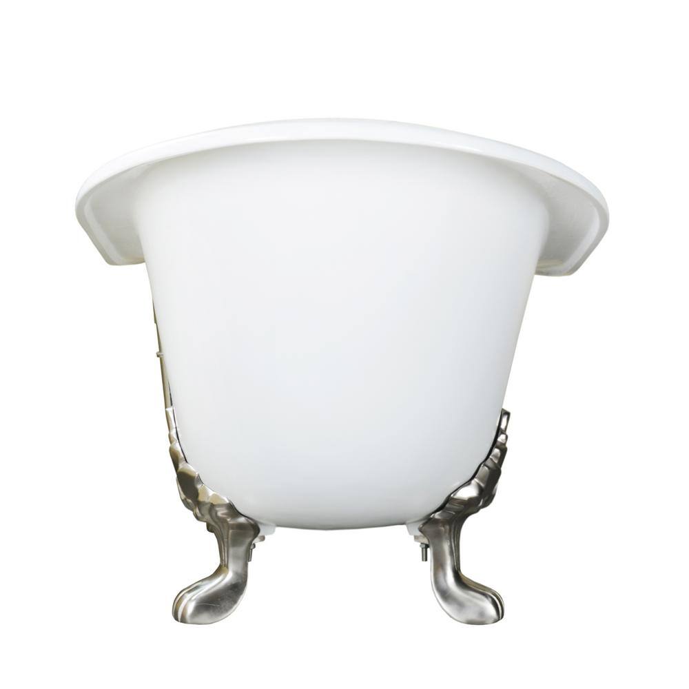 Macon 61'' White Cast Iron Clawfoot Soaking Bathtub