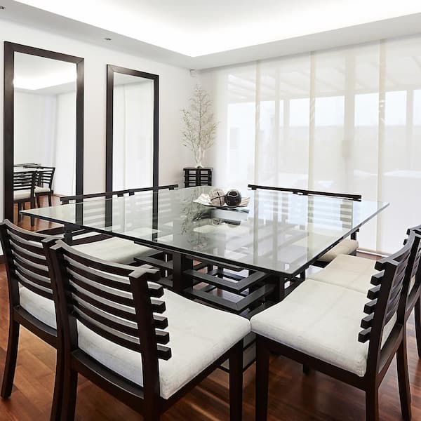 Fab Glass and Mirror 60 in. Clear Square Glass Table Top 1 4 in. Thick Flat Polished Tempered Eased Corners 60SQR6THFLTE The Home Depot