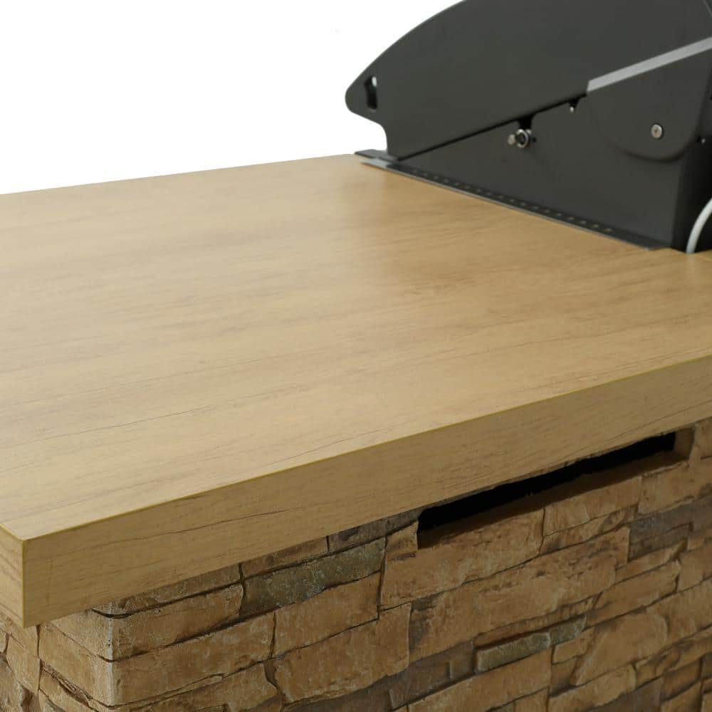 78" Stainless Steel Propane Grill Island with Rotisserie