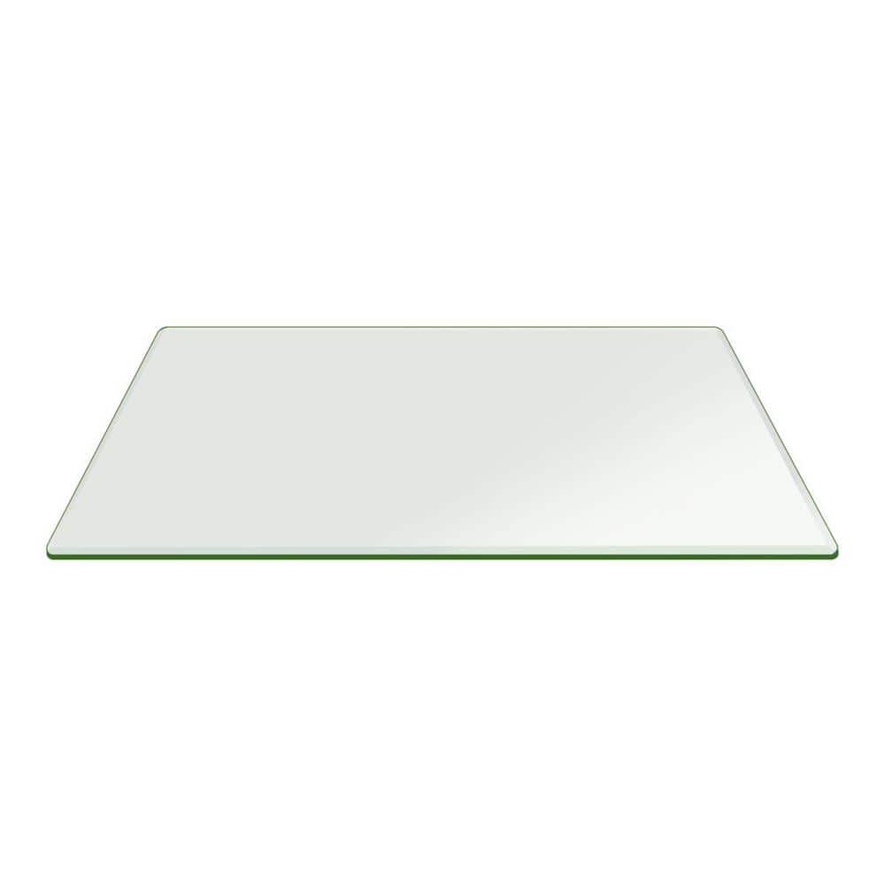 Elegant 30" x 60" Beveled Edge Rectangle Glass Table Top