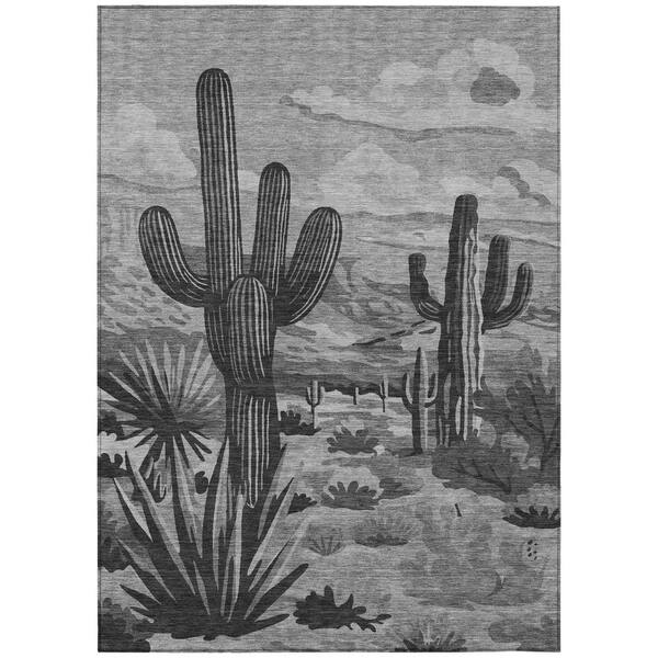 Chantille Machine Washable Indoor/Outdoor Abstract ACN2496 Gray 5 ft. x 7 ft. 6 in. Area Rug