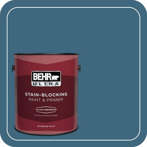BEHR ULTRA 1 gal. #MQ5-61 Ocean Storm Extra Durable Flat Interior Paint & Primer